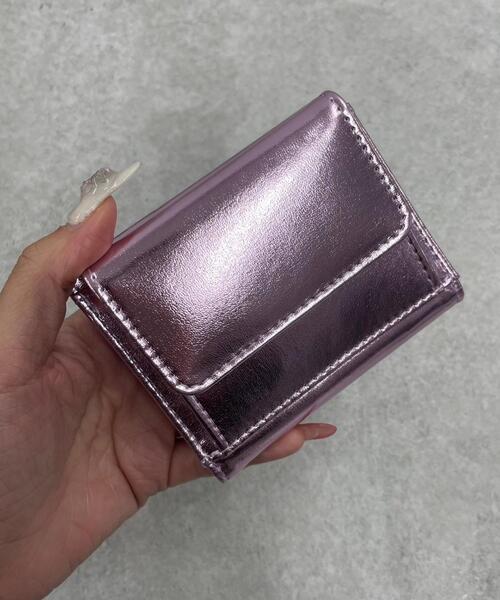 WEGO（ウィゴー）の「WEGO/フラワーレターミニウォレット（財布・レディース・シルバー/ピンク/ブラック/ブラック系その他/ライトピンク/ホワイト・FREE）」の19枚目の写真