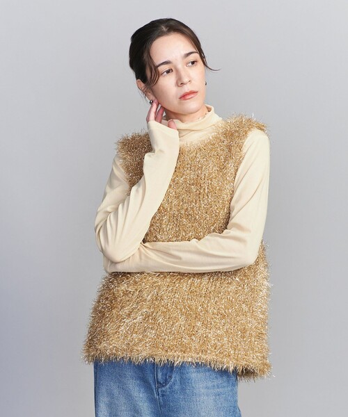BEAUTY&YOUTH UNITED ARROWS（ビューティーアンドユースユナイテッドアローズ）の「メタリックシャギーニット ベスト（ベスト・レディース・シルバー/ゴールド・FREE）」の5枚目の写真