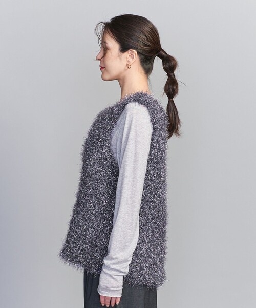 BEAUTY&YOUTH UNITED ARROWS（ビューティーアンドユースユナイテッドアローズ）の「メタリックシャギーニット ベスト（ベスト・レディース・シルバー/ゴールド・FREE）」の8枚目の写真