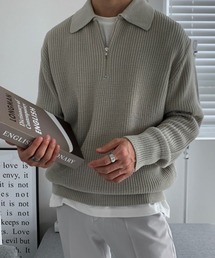 NOWLE（ノウル）の「【NOWLE】ポロネック ハーフジップ リブニット（ニット/セーター）」