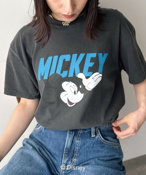 GOOD ROCK SPEED（グッドロックスピード）の「【GOOD ROCK SPEED】MICKEY/LOGO T（Tシャツ/カットソー・レディース・ホワイト/ブラック・FREE）」の2枚目の写真