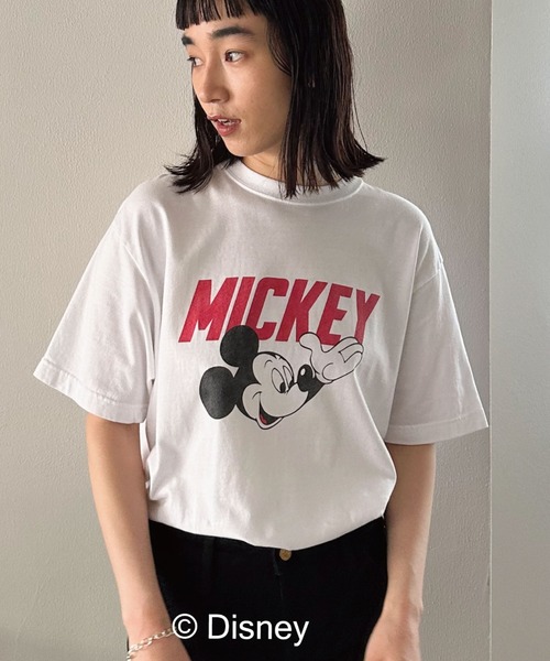 GOOD ROCK SPEED（グッドロックスピード）の「【GOOD ROCK SPEED】MICKEY/LOGO T（Tシャツ/カットソー・レディース・ホワイト/ブラック・FREE）」の12枚目の写真