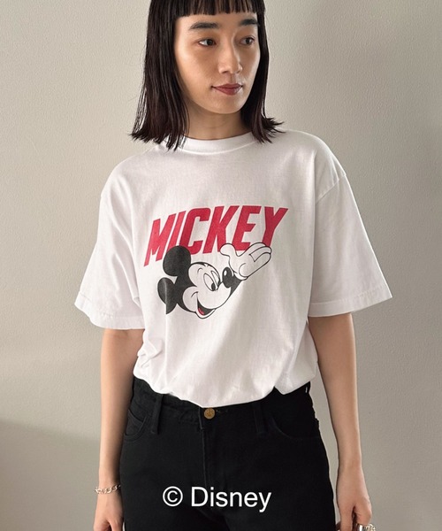 ドゥ アルシーヴ DOUX ARCHIVES 【GOOD ROCK SPEED】MICKEY MOUSE/Sweatshi （YEL） Disney | ディズニー MICKEY MOUSE DESIGN T-SHIRT | GOOD ROCK