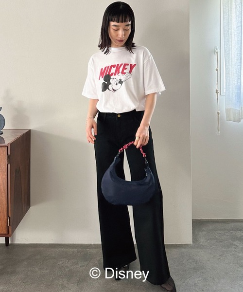 GOOD ROCK SPEED（グッドロックスピード）の「【GOOD ROCK SPEED】MICKEY/LOGO T（Tシャツ/カットソー・レディース・ホワイト/ブラック・FREE）」の3枚目の写真