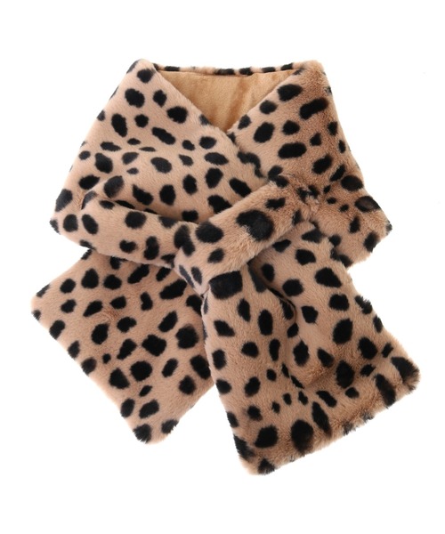 Green　Parks（グリーンパークス）の「・エコファーマフラー（マフラー・レディース・オフホワイト/ベージュ/チャコールグレー/ブラウン・FREE）」の5枚目の写真