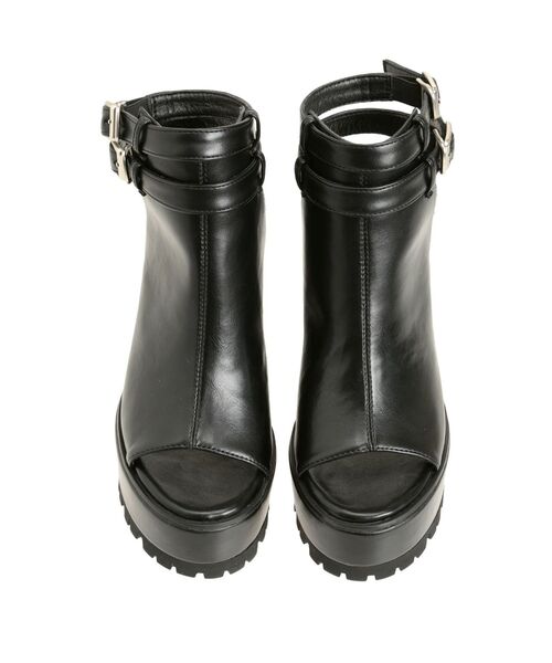 GYDA（ジェイダ）の「Wストラップタンクソールショートブーツ（ブーツ・レディース・ブラック/アイボリー・LARGE/MEDIUM/SMALL）」の17枚目の写真