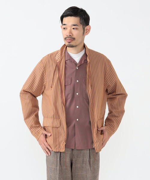 BEAMS PLUS(ビームスプラス)の「ストライプ スウィングジャケット(ブルゾン・メンズ・ブルー/オレンジ・L/M)」の5枚目の写真
