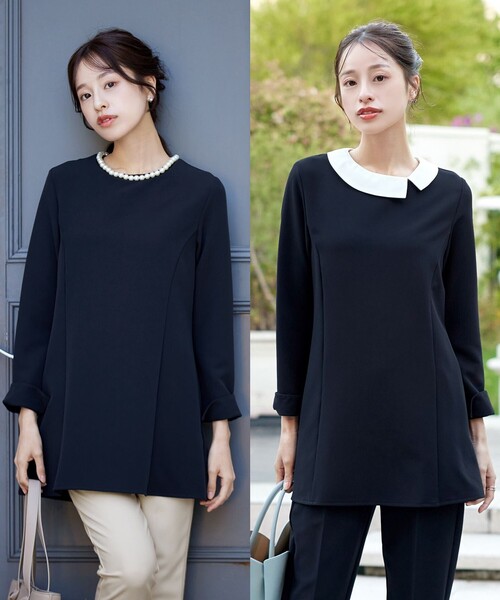 付け襟チュニック（シャツ/ブラウス）｜Tiaclasse（ティアクラッセ）