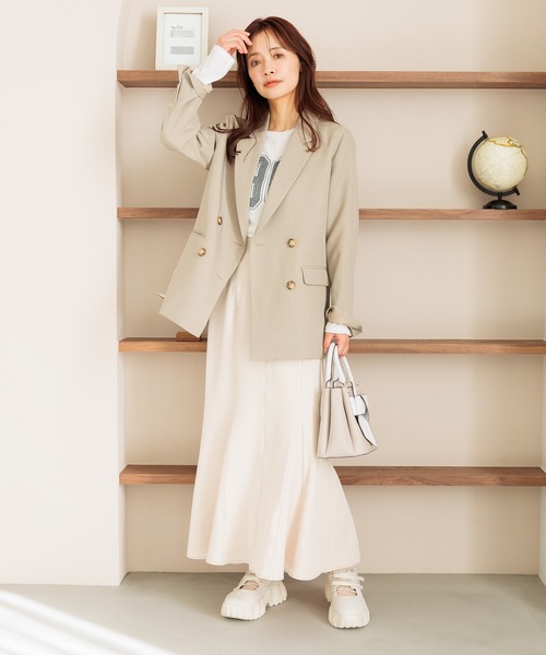 mysty woman(ミスティウーマン)の「ステッチマーメイドスカート 315864(スカート・レディース・ホワイト系その他/ベージュ系その他/ブラック・FREE)」の20枚目の写真