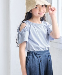 ROPE' PICNIC（ロペピクニック）の「【KIDS/キッズ】肩あきフリルハーフスリーブトップス（Tシャツ/カットソー）」
