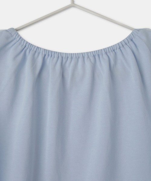 ROPE' PICNIC(ロペピクニック)の「【KIDS/キッズ】肩あきフリルハーフスリーブトップス(Tシャツ/カットソー・キッズ・サックスブルー/オフホワイト/ブラック・L/M/S)」の20枚目の写真