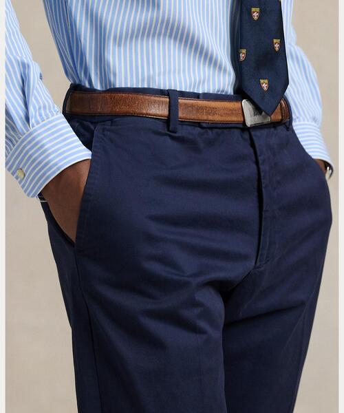 LA8765 ポロバイラルフローレン パンツスーツ 紺色 ウール100％ 140 ストレッチ チノ スーツ トラウザー（スーツパンツ）｜POLO RALPH