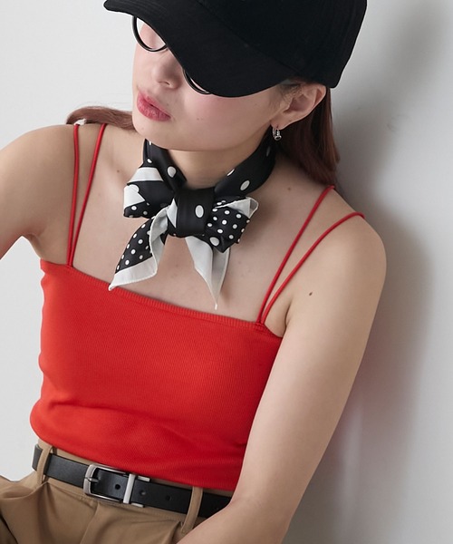 BONLECILL（ボンルシール）の「カップ付きダブルストラップベアキャミソール（キャミソール・レディース・アイボリー/ホワイト×ブラック/ブラック/ブルー/チャコールグレー/グレー/ミント/ベージュ/オレンジ/モカ/ネイビー/ピンク/ブラウン/レッド/ブラウン系1/ブラック系1/グレー系1・S/L/M）」の17枚目の写真