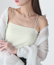 BONLECILL（ボンルシール）の「【接触冷感/抗菌防臭】カップ付きダブルストラップベアキャミソール（キャミソール）」