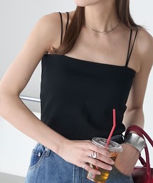 BONLECILL（ボンルシール）の「【接触冷感/抗菌防臭】カップ付きダブルストラップベアキャミソール（キャミソール）」