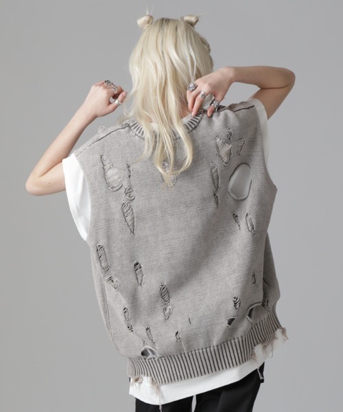 ニット セーター DankeSchon/ダンケシェーン/PIGDAMEGE KNIT NSHD レディース メンズ DankeSchon/ダンケシェーン/PIGDAMEGE KNIT NSHD（ニット