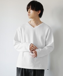 MinoriTY | 【MinoriTY】裾ドローコードルーズVネックインナー長袖＆半袖Tシャツ メンズ カットソー 夏服 秋服(Tシャツ/カットソー)