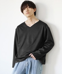 MinoriTY（マイノリティ）の「【MinoriTY】裾ドローコードルーズVネックインナー長袖&半袖Tシャツ メンズ カットソー 夏服 春服（Tシャツ/カットソー）」