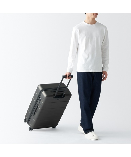 無印良品（ムジルシリョウヒン）の「バーを自由に調節できる　ハードキャリーケース（７５Ｌ）（スーツケース/キャリーバッグ・レディース・オフホワイト/カーキ/ブラック/グレー・FREE）」の11枚目の写真