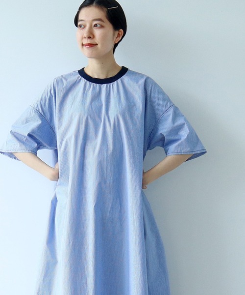 PAR ICI（パーリッシィ）の「タイプライター たっぷりワンピース（ワンピース・レディース・ブルー/チェック/チャコールグレー・FREE）」の9枚目の写真