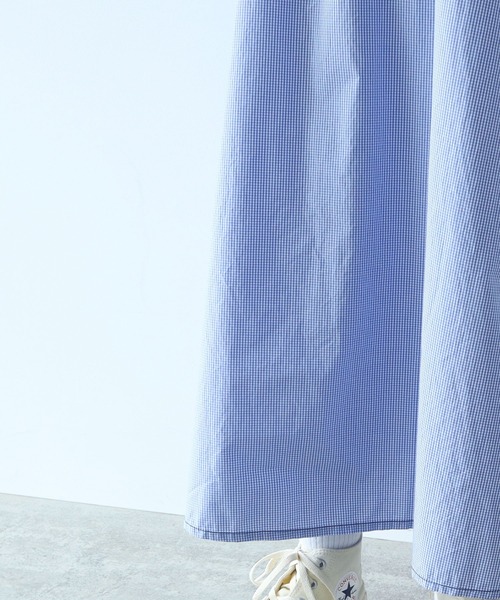 PAR ICI（パーリッシィ）の「タイプライター たっぷりワンピース（ワンピース・レディース・ブルー/チェック/チャコールグレー・FREE）」の12枚目の写真