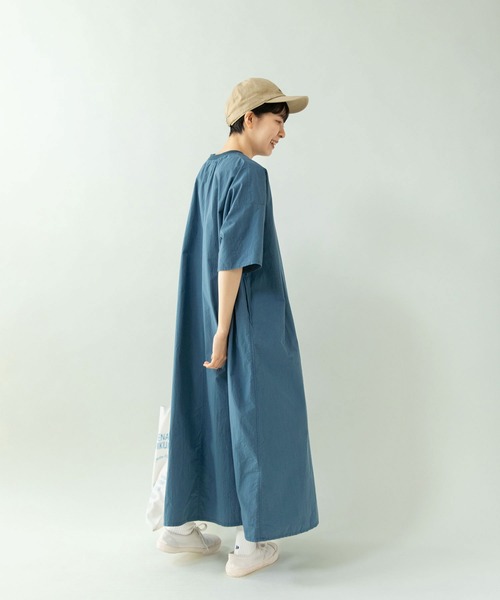 PAR ICI（パーリッシィ）の「タイプライター たっぷりワンピース（ワンピース・レディース・ブルー/チェック/チャコールグレー・FREE）」の20枚目の写真