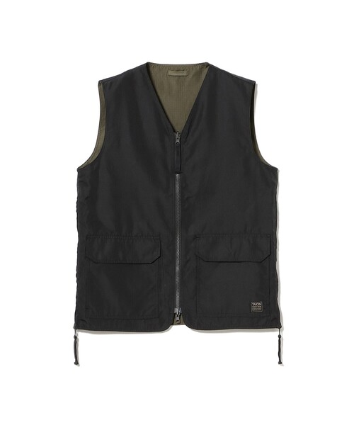 TAION（タイオン）の「TAION / Non Down Military Reversible V Neck Vest（ベスト・メンズ・ブラック/ダークオリーブ・MEDIUM/LARGE/X-LARGE/XX-LARGE）」の3枚目の写真