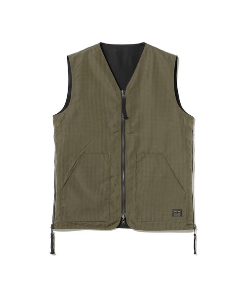 TAION（タイオン）の「TAION / Non Down Military Reversible V Neck Vest（ベスト・メンズ・ブラック/ダークオリーブ・MEDIUM/LARGE/X-LARGE/XX-LARGE）」の6枚目の写真