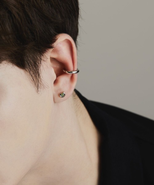 4℃ HOMME+(ヨンドシーオムプラス)の「【10月誕生石】シルバー グリーン・トルマリン ピアス/片耳用(ピアス(片耳用)・メンズ・シルバー・FREE)」の12枚目の写真