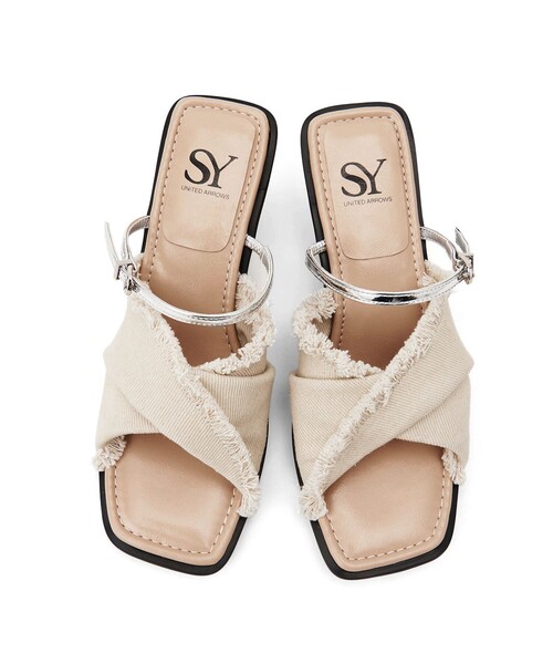SY UNITED ARROWS(シーユナイテッドアローズ)の「<SY>フリンジベルトミュール サンダル50●↑(サンダル・レディース・ナチュラル/ブラック・L/M/S)」の7枚目の写真