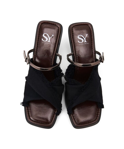 SY UNITED ARROWS(シーユナイテッドアローズ)の「<SY>フリンジベルトミュール サンダル50●↑(サンダル・レディース・ナチュラル/ブラック・L/M/S)」の14枚目の写真