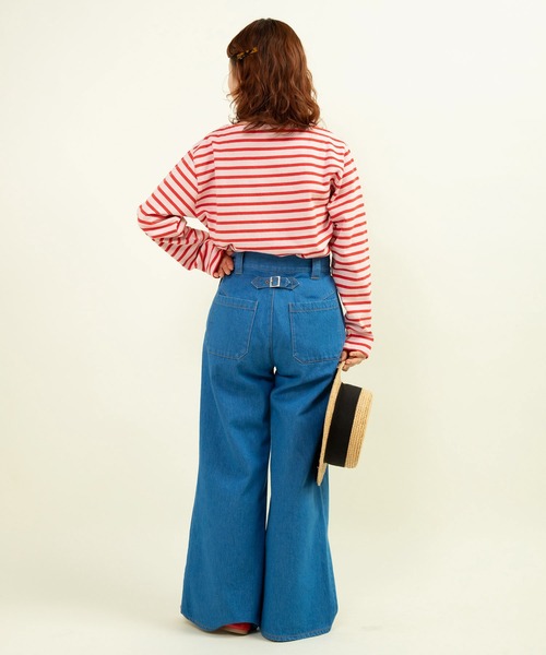 CHILD WOMAN（チャイルドウーマン）の「10ozデニム ストレートパンツ(セットアップ対応)（デニムパンツ・レディース・ネイビー/サックスブルー・36/38）」の17枚目の写真