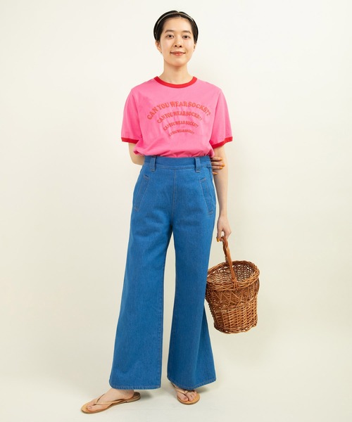 CHILD WOMAN（チャイルドウーマン）の「10ozデニム ストレートパンツ(セットアップ対応)（デニムパンツ・レディース・ネイビー/サックスブルー・36/38）」の7枚目の写真