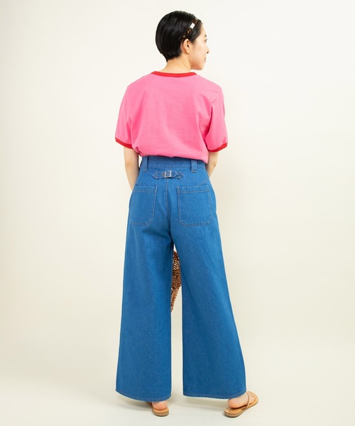 CHILD WOMAN（チャイルドウーマン）の「10ozデニム ストレートパンツ(セットアップ対応)（デニムパンツ・レディース・ネイビー/サックスブルー・36/38）」の9枚目の写真