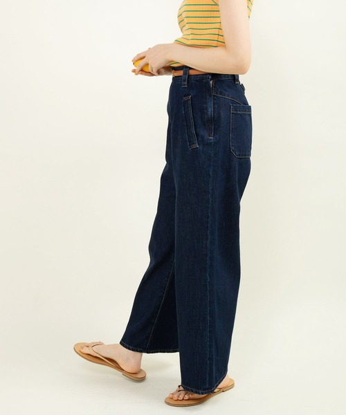 CHILD WOMAN（チャイルドウーマン）の「10ozデニム ストレートパンツ(セットアップ対応)（デニムパンツ・レディース・ネイビー/サックスブルー・36/38）」の19枚目の写真