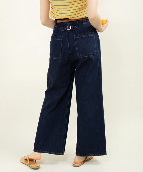 CHILD WOMAN（チャイルドウーマン）の「10ozデニム ストレートパンツ(セットアップ対応)（デニムパンツ・レディース・ネイビー/サックスブルー・36/38）」の20枚目の写真