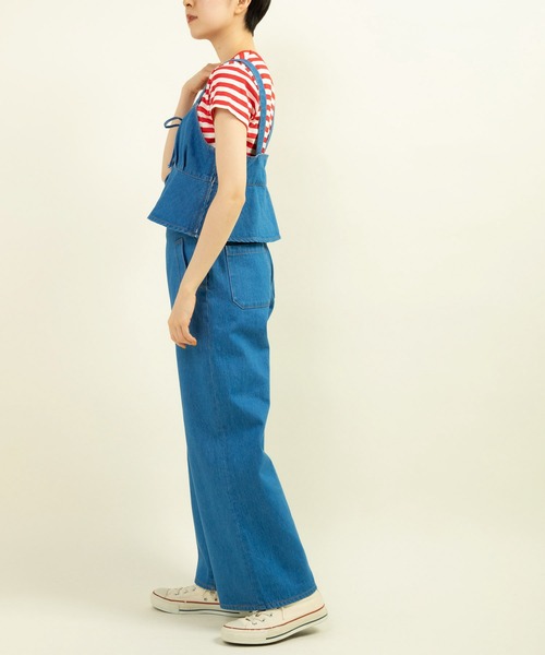 CHILD WOMAN（チャイルドウーマン）の「10ozデニム ストレートパンツ(セットアップ対応)（デニムパンツ・レディース・ネイビー/サックスブルー・36/38）」の11枚目の写真