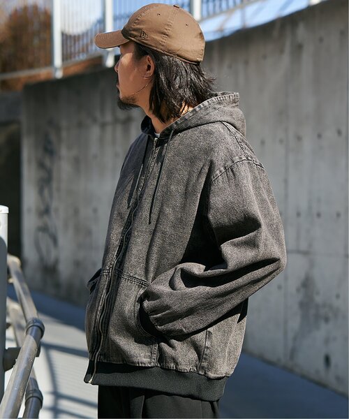 VENCEEXCHANGE(ヴァンスエクスチェンジ)の「デニムフルジップパーカー(ブルゾン・メンズ・サックスブルー/ダークグレー/ブラック・L/M)」の2枚目の写真