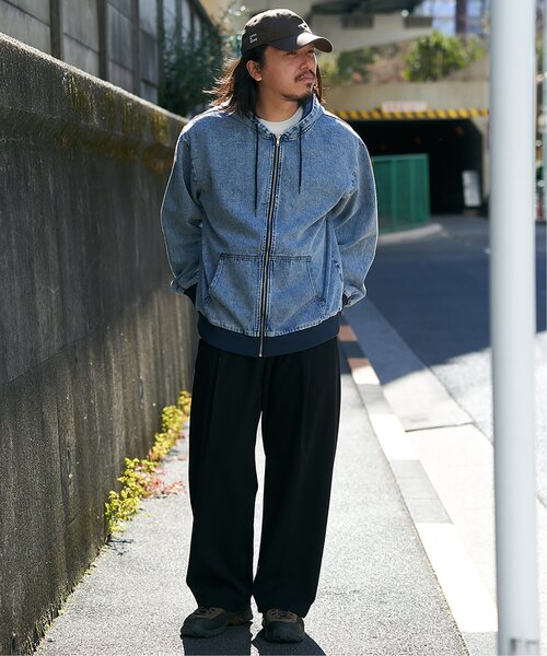 VENCEEXCHANGE(ヴァンスエクスチェンジ)の「デニムフルジップパーカー(ブルゾン・メンズ・サックスブルー/ダークグレー/ブラック・L/M)」の9枚目の写真