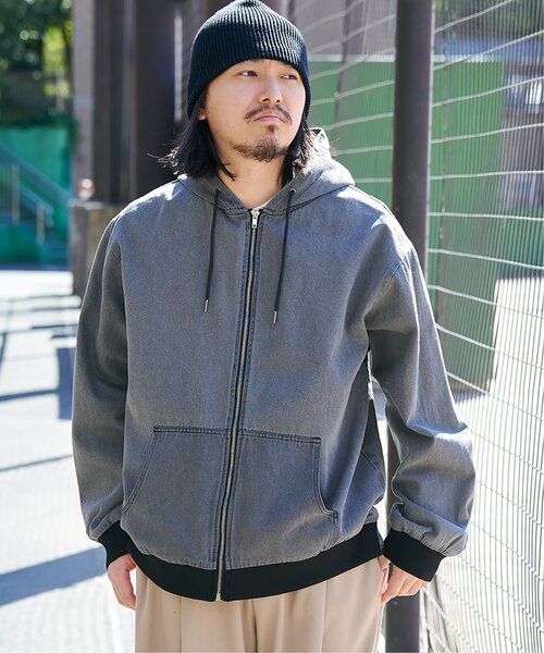 VENCEEXCHANGE(ヴァンスエクスチェンジ)の「デニムフルジップパーカー(ブルゾン・メンズ・サックスブルー/ダークグレー/ブラック・L/M)」の18枚目の写真