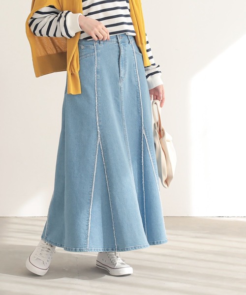 n'OrLABEL（ノアールレーベル）の「『フリンジデニムマーメイドスカート』（デニムスカート・レディース・ネイビー/ブルー・2/1）」の8枚目の写真