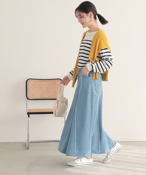 n'OrLABEL（ノアールレーベル）の「『フリンジデニムマーメイドスカート』（デニムスカート・レディース・ネイビー/ブルー・2/1）」の11枚目の写真