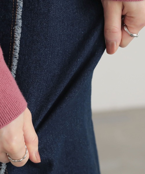 n'OrLABEL（ノアールレーベル）の「『フリンジデニムマーメイドスカート』（デニムスカート・レディース・ネイビー/ブルー・2/1）」の12枚目の写真