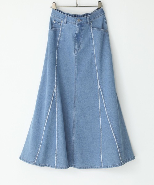 n'OrLABEL（ノアールレーベル）の「『フリンジデニムマーメイドスカート』（デニムスカート・レディース・ネイビー/ブルー・2/1）」の19枚目の写真