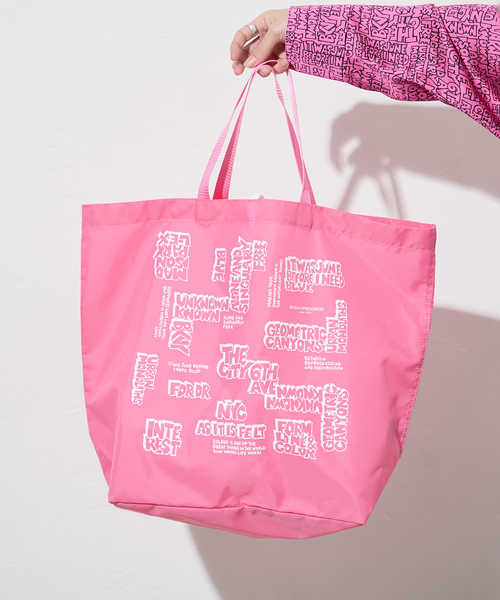 JOURNAL STANDARD（ジャーナルスタンダード）の「【BIP*GAKU】ナイロントート（トートバッグ・レディース・ブラック/ホワイト/ピンク・FREE）」の7枚目の写真