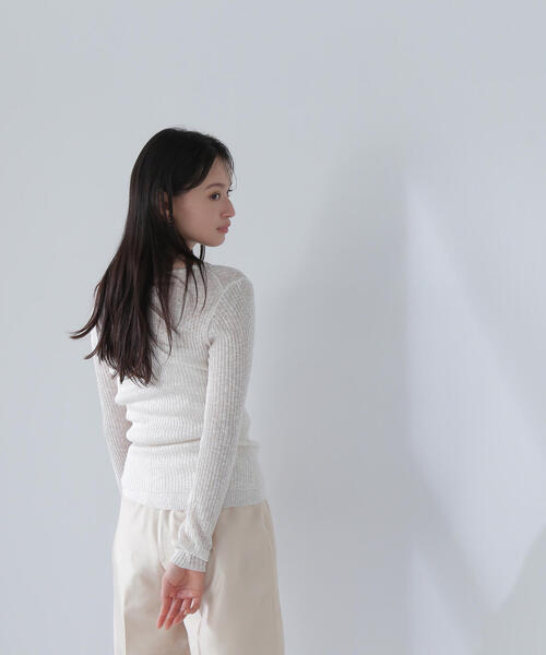 ニット セーター メランジシアーキャミレイヤードニット レディース メランジシアーキャミレイヤードニット | NATURAL BEAUTY BASIC