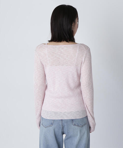 ニット セーター メランジシアーキャミレイヤードニット レディース メランジシアーキャミレイヤードニット | NATURAL BEAUTY BASIC