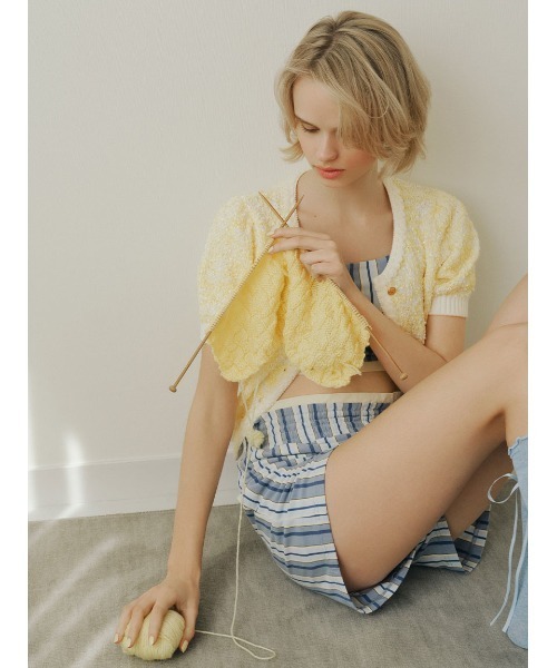 セール】ツイードニットカーディガン（ルームウェア/パジャマ