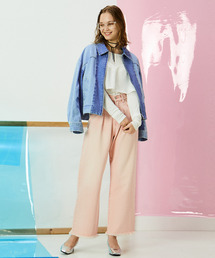 SOFFITTO（ソフィット）の「タックセミワイドデニムパンツ（デニムパンツ）」