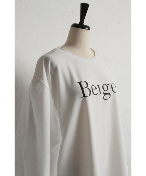 &. NOSTALGIA(アンドドットノスタルジア)の「チュールスリーブロゴロンT(Tシャツ/カットソー・レディース・オフホワイト/ブラック・M)」の20枚目の写真